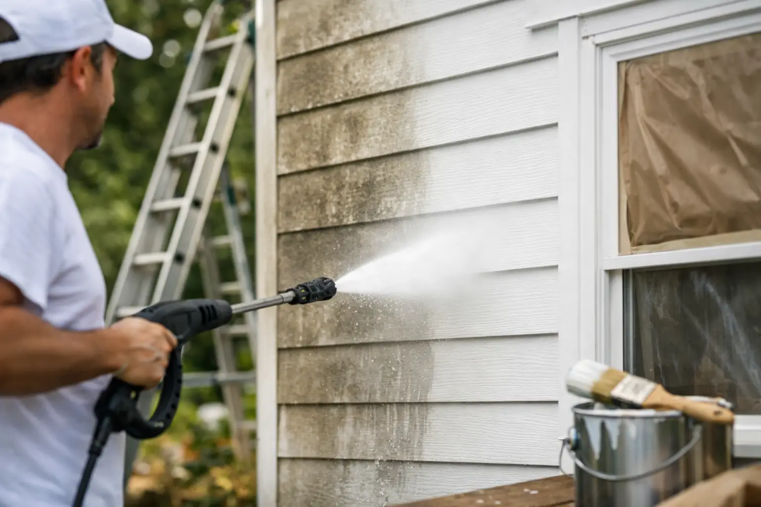 When Power Washing Before House Painting Pays Off